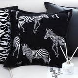 SOGA 45cm Black Light Luxury Zebra Cushion Decorative Square Pillow Living Room Home Decor