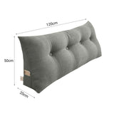 SOGA 2X 120cm Grey Triangular Wedge Bed Pillow Headboard Backrest Bedside Tatami Cushion Home Decor