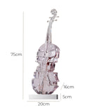 SOGA 75cm Crystal Violin Sculpture – Home Decor