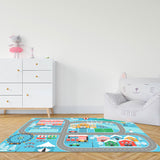 SOGA 120cm Kids Rug Street Map Play Mat Educational Baby Theme Park Area Rugs