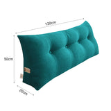 SOGA 120cm Blue Green Triangular Wedge Bed Pillow Headboard Backrest Bedside Tatami Cushion Home Decor