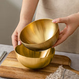 SOGA 20cm Gold Salad Bowl with Model 201 Elegant and Durable Kitchen Essential