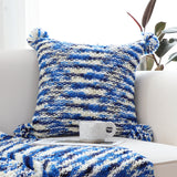 SOGA 2X 45cm Throw Pillow Deep Sea Blue Gradient Dyed Decorative Soft Square for Couch or Bed