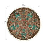 SOGA 2X 90cm Mandala Round Area Thick Anti-slip Doormat Home Decor