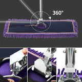 SOGA 5X 90x22 Purple Microfiber Flat Mop Floor Cleaning Pads Rotating Dust Remover