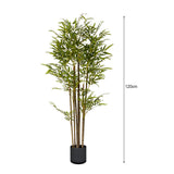 SOGA 120cm Lucky Bamboo Tree Bambusa Vulgaris Artificial Plant w/ 7 Branches Home Accent Decor