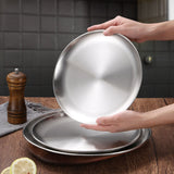 SOGA 14cm Premium Silver Grilling Plate  Durable Heat Resistant Perfect for BBQs and Outdoor Cooking Kitchen Essential