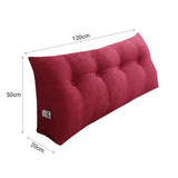 SOGA 2X 120cm Rose Red Triangular Wedge Bed Pillow Headboard Backrest Bedside Tatami Cushion Home Decor