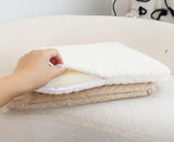 SOGA 2X  White Chevron Square Cushion Soft Leaning Plush Backrest Throw Seat Pillow
