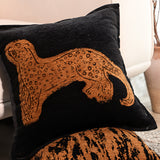 SOGA 2X 45cm Modern Charcoal Gray Leopard Pattern Throw Pillow