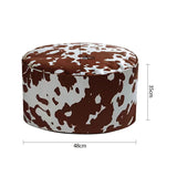 SOGA 2X 48x35cm Round Soft Pouffe Seat Cushion Elegant Home Accent Décor Stylish Footstool