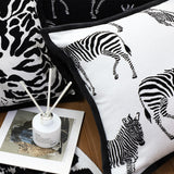 SOGA 2X 45cm Black and White Light  Luxury Zebra Cushion Decorative Square Pillow Living Room