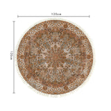 SOGA 120cm Mandala Pattern Circle Area Rugs for Living Room Lounge Anti-slip Doormat Home Decor