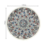 SOGA 120cm Mandala Round Area Thick Anti-slip Doormat Home Decor