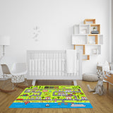 SOGA 120cm Kids Ru g Street Map Play Mat Educational Baby Theme Park Area Rugs