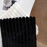SOGA Black Corduroy Square Cushion Soft Leaning Plush Backrest Throw Seat Pillow