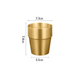 SOGA 175ml Stainless Steel Cups Set of 6 Reusable Durable Gold Drinking Tumblers
