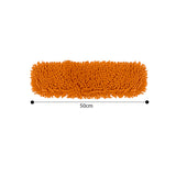 SOGA 2X 50x12 Orange Microfiber Flat Mop Floor Cleaning Pads Rotating Dust Remover