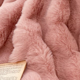 SOGA 200cm Pink Fur Fuzzy Super Soft and Cozy Fluffy Throw Blanket