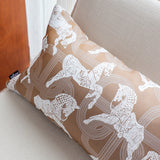 SOGA 2X 35cm Bohemian Camel Brown White Horse Pattern Throw Pillow