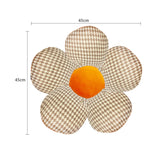 SOGA 2X Orange Flower Cushion Shaped for Floor and Sitting Throw Pillow