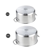 SOGA Stock Pot 14L 83L Top Grade Thick Stainless Steel Stockpot 18/10