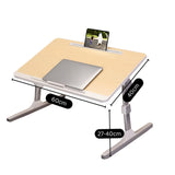 SOGA 2X 60X40cm Wood Small Laptop Bed Portable Foldable Study Table Adjustable