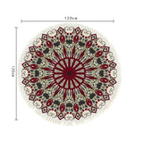 SOGA 120cm Mandala Modern Ethnic Tassel Print Anti-slip Doormat Home Decor