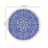 SOGA 120cm Mandala Round Tapestry Indian Area Rug for Living Room Lounge Anti-slip Doormat Home Decor