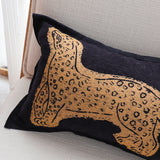 SOGA 2X 30cm Modern Charcoal Gray Leopard Pattern Throw Pillow