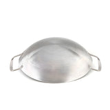 SOGA 3-Ply 38cm Stainless Steel Double Handle Wok Frying Fry Pan Skillet with Lid