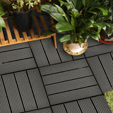 SOGA 2X 11 pcs Grey DIY Wooden Composite Decking Tiles Garden Outdoor Backyard Flooring Home Decor