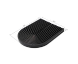SOGA 32cm Black Ribbed Wooden Serving Tray - Premium Beech Wood Decorative Tray