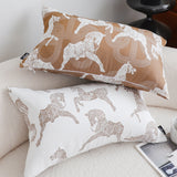 SOGA 2X 35cm White Decorative Horse Pattern Cushion Throw Pillow