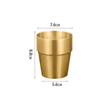 SOGA 260ml Stainless Steel Cups Set of 6 Reusable Durable Gold Drinking Tumblers