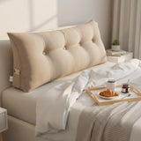 SOGA 120cm Beige Triangular Wedge Bed Pillow Headboard Backrest Bedside Tatami Cushion Home Decor