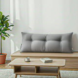 SOGA 2X 100cm Silver Triangular Wedge Bed Pillow Headboard Backrest Bedside Tatami Cushion Home Decor