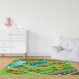 SOGA 120cm Kids Rug Street Map Play Mat Educational Baby Theme Park Area Rugs