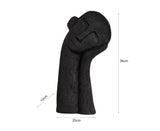SOGA 38cm Black Head Sculpture – Minimalist Resin Decor