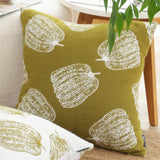 SOGA 50cm Throw Pillow Green Autumn Harvest Pumpkin Print Home Decor