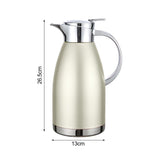 Soga 1.8L GoldColor 3-Layer Vacuum Insulated Stainless Steel Flask  Ideal for Home and Office