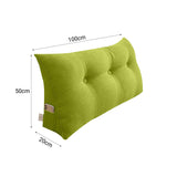 SOGA 2X 100cm Green Triangular Wedge Bed Pillow Headboard Backrest Bedside Tatami Cushion Home Decor