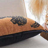SOGA 2X 30cm Stylish Golden Yellow Black Leopard Pattern Throw Pillow