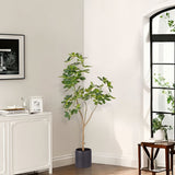 SOGA 120cm Artificial Natural Green Schefflera Dwarf Umbrella Tree Fake Tropical Indoor Plant Home Office Decor