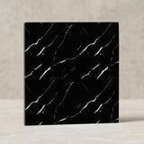 SOGA Peel & Stick Floor and Wall Tiles 60 x 60cm 10 Pack Black Faux Marble