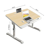 SOGA 2X 60X40cm Wood Small Laptop Bed Portable Foldable Study Table Adjustable