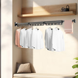 SOGA 2X 127.5cm Wall-Mounted Clothing Dry Rack Retractable Space-Saving Foldable Hanger