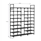 SOGA 2X 21-Shelf Tier Shoe Storage Shelf Space-Saving Caddy Rack Organiser with Handle