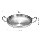 SOGA 30cm Dry Pot with Natural Color 201 Material Constructed from Stainless Steel Kitchen Essentials