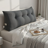 SOGA 120cm Dark Grey Triangular Wedge Bed Pillow Headboard Backrest Bedside Tatami Cushion Home Decor